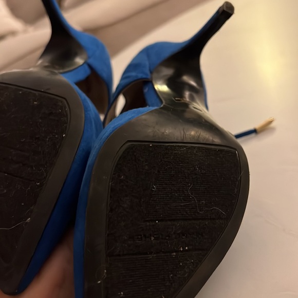 New Blue Lace Up Marc Fisher Heels w/ Tags (no box) - Picture 4 of 4